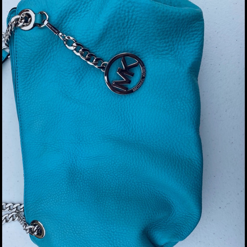 Michael Korean Teal Hobo Purse